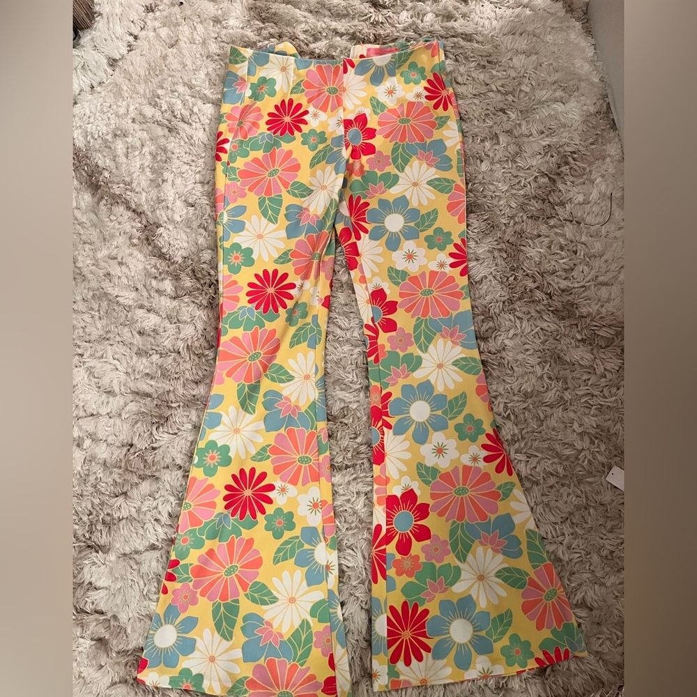 Sugar Thrillz | Floral Print Bell Bottom Flared Pants